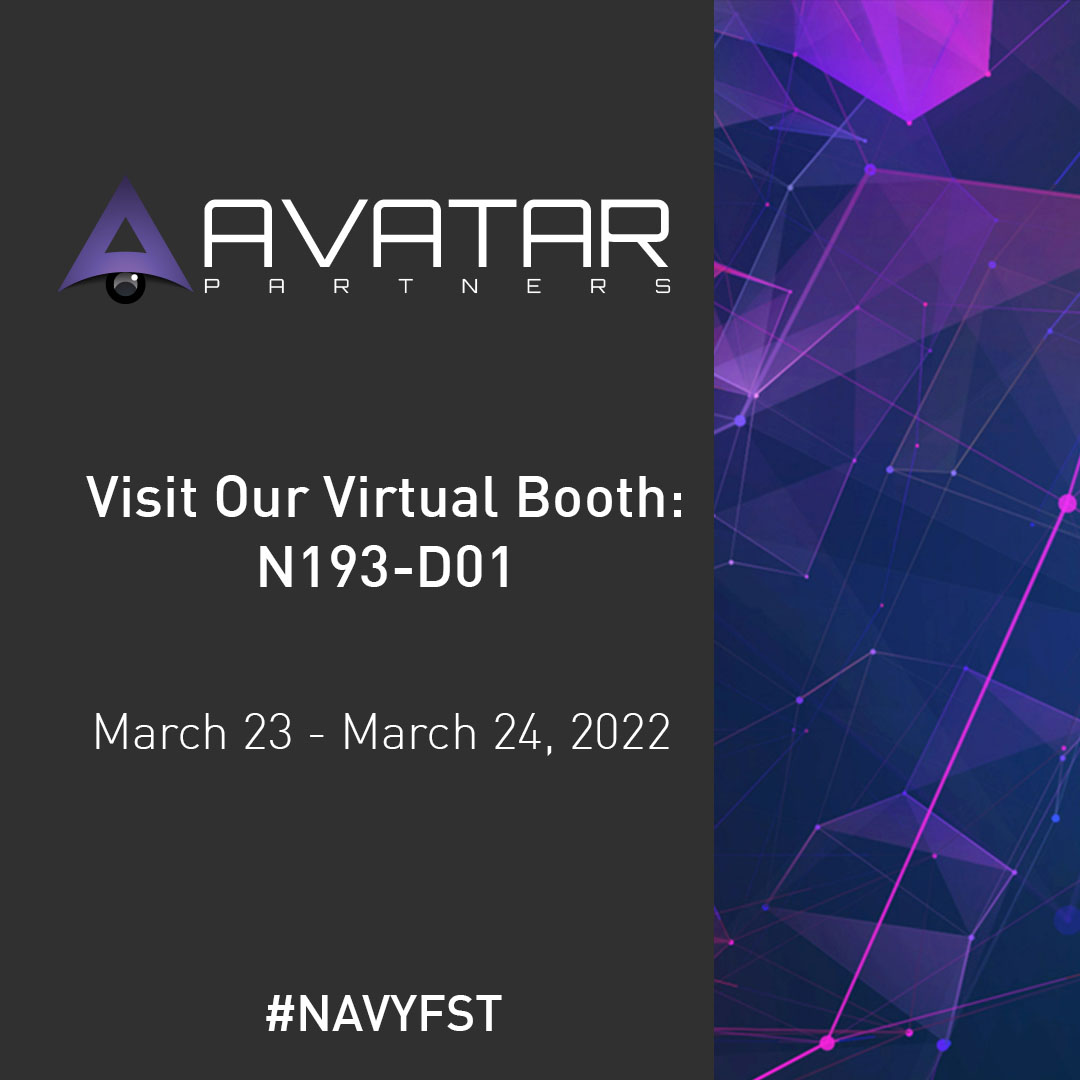 avatarpartners's tweet photo. We are happy to announce that we will be an exhibitor at this years' NAVSEA NAVAIR FST Virtual Meeting on March 23rd to March 24th. Visit our booth: N193-D01. https://t.co/Bv4Nhjbhmv