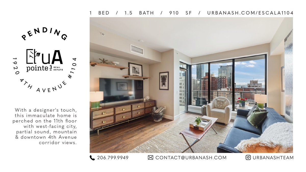 UrbanAshTeam's tweet photo. PENDING at ESCALA!
⭐️ https://t.co/aYCDCXjLo3
#SeattleRealEstate #UrbanAshTeam #Pointe3 https://t.co/THWOqkTdd5