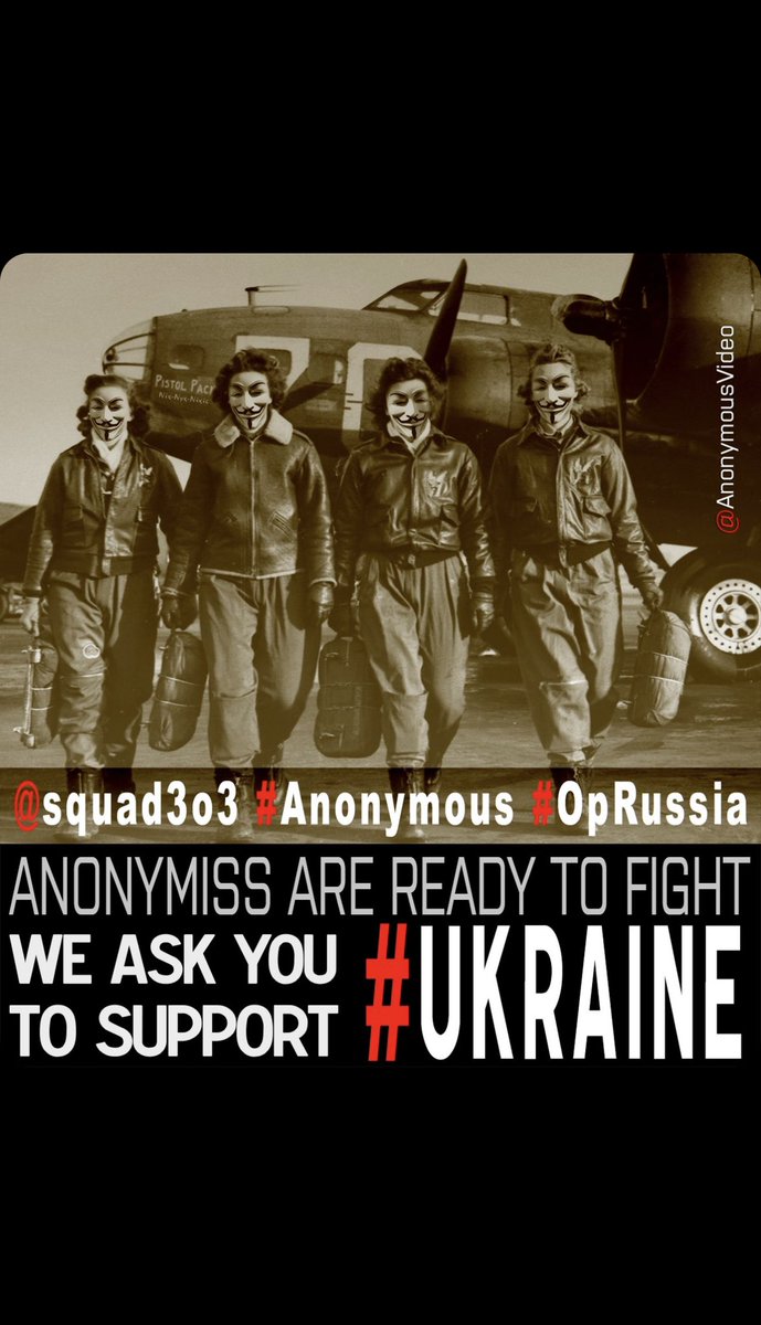 Mr3s5's tweet photo. We are coming for you #Putin.
We are legion,
We do not forgive,
We do not forget.
Expect us.
#Anonymous, #GhostSec (@GS_M4F14), #SHDWSec (@shdwpnda) and #Squad303(@Squad3o3)
Open letter: https://t.co/BIfUeWYjLt
Press Release: https://t.co/gYlybZbB8i
#OpRussia https://t.co/KZUyg8PTZF