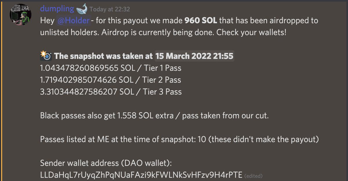 LaunchLabs_sol's tweet photo. Its #LaunchLabsPayDay today. This is our first payout after 1 month of launches as our first launch was on the 12th of Feb.

We are paying out more than 1.5 SOL/NFT on average the first month. Next month is looking better. Still sleeping?

#NFT #Solana #Launchlabs #Launchpad https://t.co/m32K1qfZmv