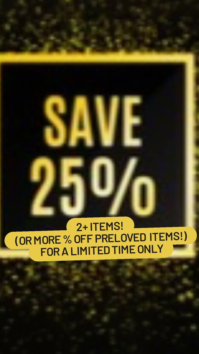 LIMITED TIME 25% OFF ANY 2 ITEMS OR MORE!

 AUTOMATICALLY Applied When Bundled.

I will offer larger discounts for items that are preloved or are not NWT - Up to 40% off!! 

Limited time only! While items are in stock!

poshmark.com/closet/laurali…