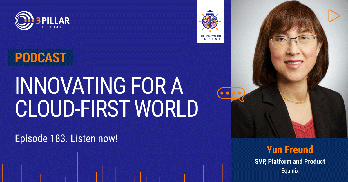 3PillarGlobal's tweet photo. Yun Freund, SVP of Platform and Product at @Equinix, shares tips on what companies should expect when embarking on their digital transformation. Listen to hear how you can ensure your company's cloud future is safe, secure, &amp; reliable. https://t.co/cUh6b9DDW9 https://t.co/JVP9yJm2zy