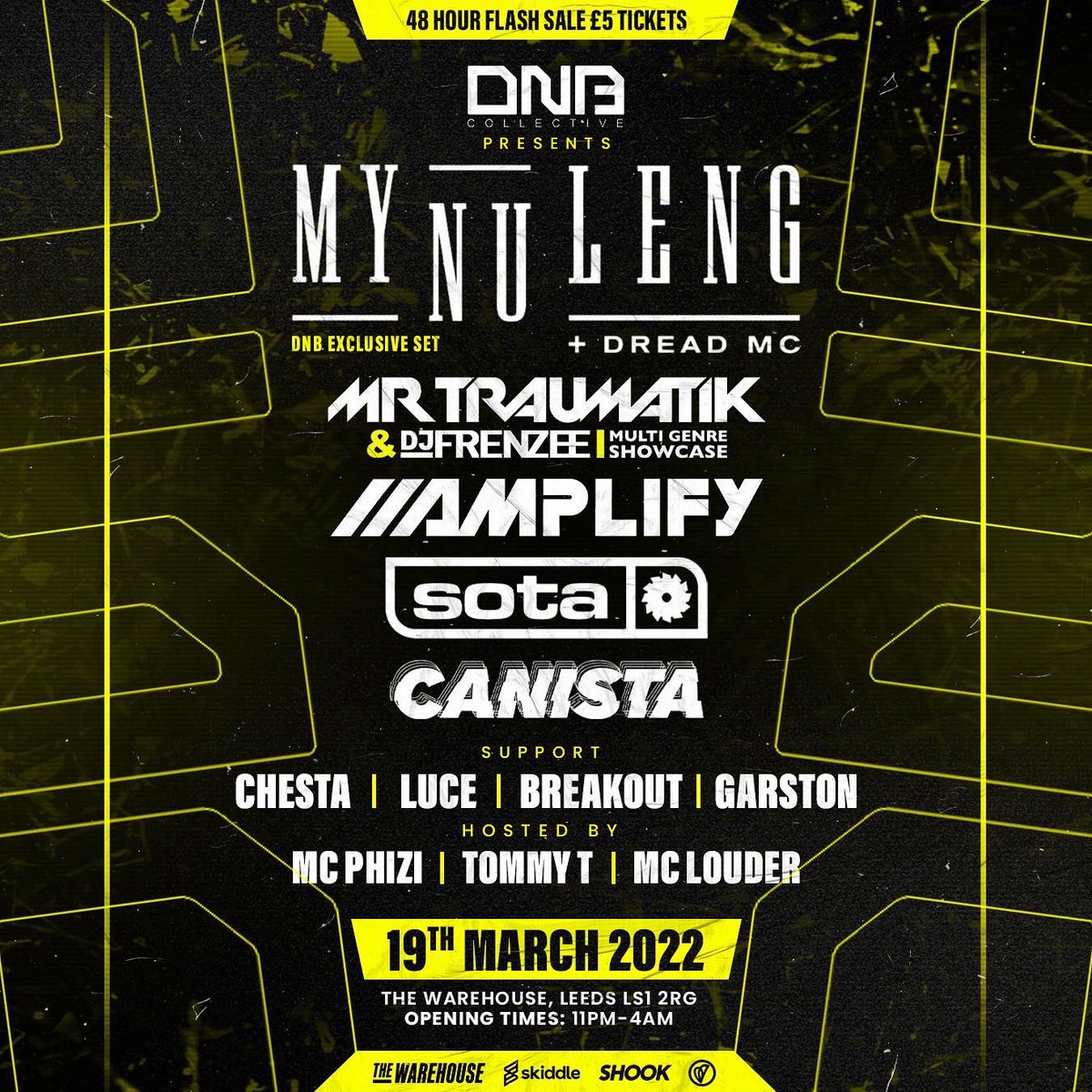 Mynuleng's tweet image. We’re back in Leeds this weekend for an exclusive Drum &amp;amp; Bass set, it’s our first for a while so we’re ready to go in!
Last tickets available now, Leeds crew don’t miss this ❤️
