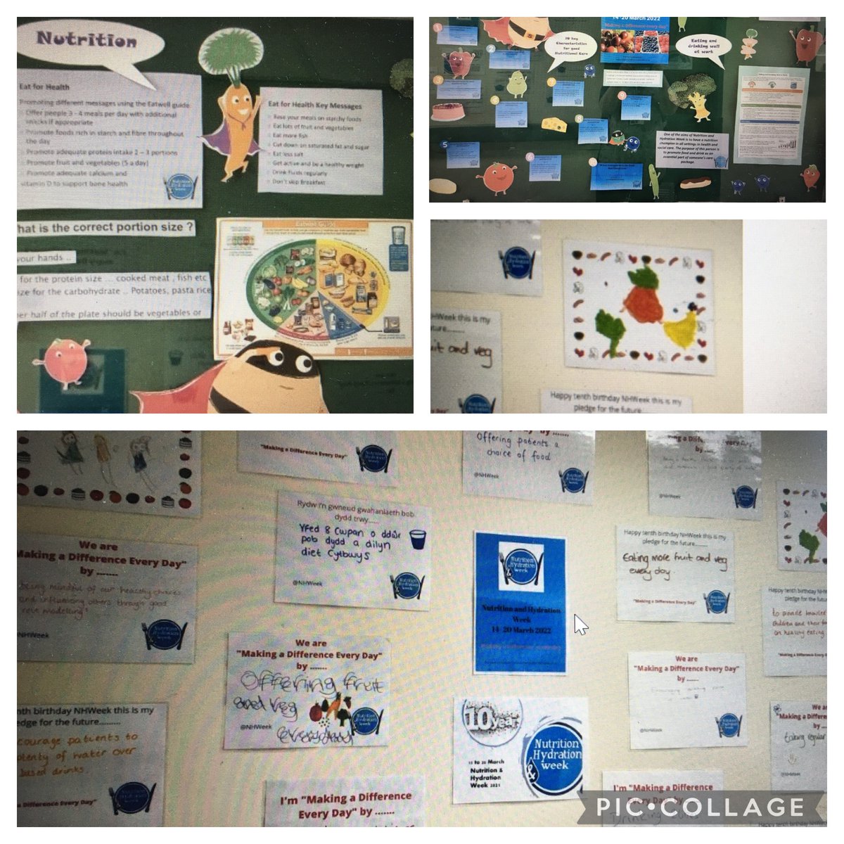 Our excellent information board &amp; bilingual pledges from our childrens ward in Glangwili…..looking forwards to hearing how your teddy bears picnic  goes too #NHWeek <a href="/NHWeek/">N&H Week</a> <a href="/KarenJThomas67/">Karen Thomas RD</a> <a href="/LindseyClark29/">Lindsey clark</a> <a href="/HywelDdaHB/">Hywel Dda UHB</a>