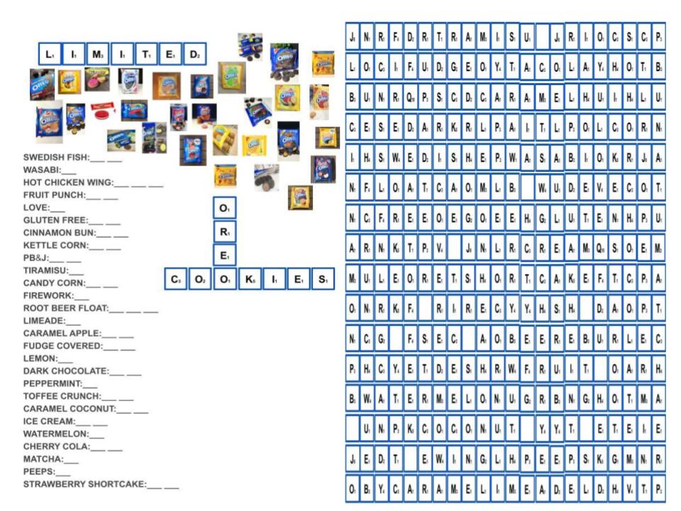 tile_letter's tweet photo. @Oreo Bringing the OREO Limited Cookies Word Search with Tile Letters...find a few of limited OREO's and its word score within the tile letter pattern. https://t.co/kDEERwLSLI
