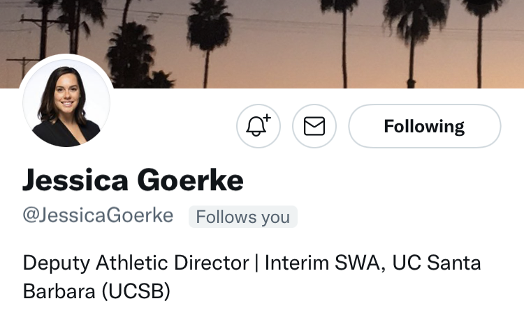 “Grow where you are planted”… was something that stood out to me when I interviewed Assistant AD <a href="/JessicaGoerke/">Jessica Goerke</a>. NOW…. Deputy AD and Interim SWA for @UCSBgauchos 👏🏻👏🏻👏🏻  ow.ly/ISTS50IjHzQ