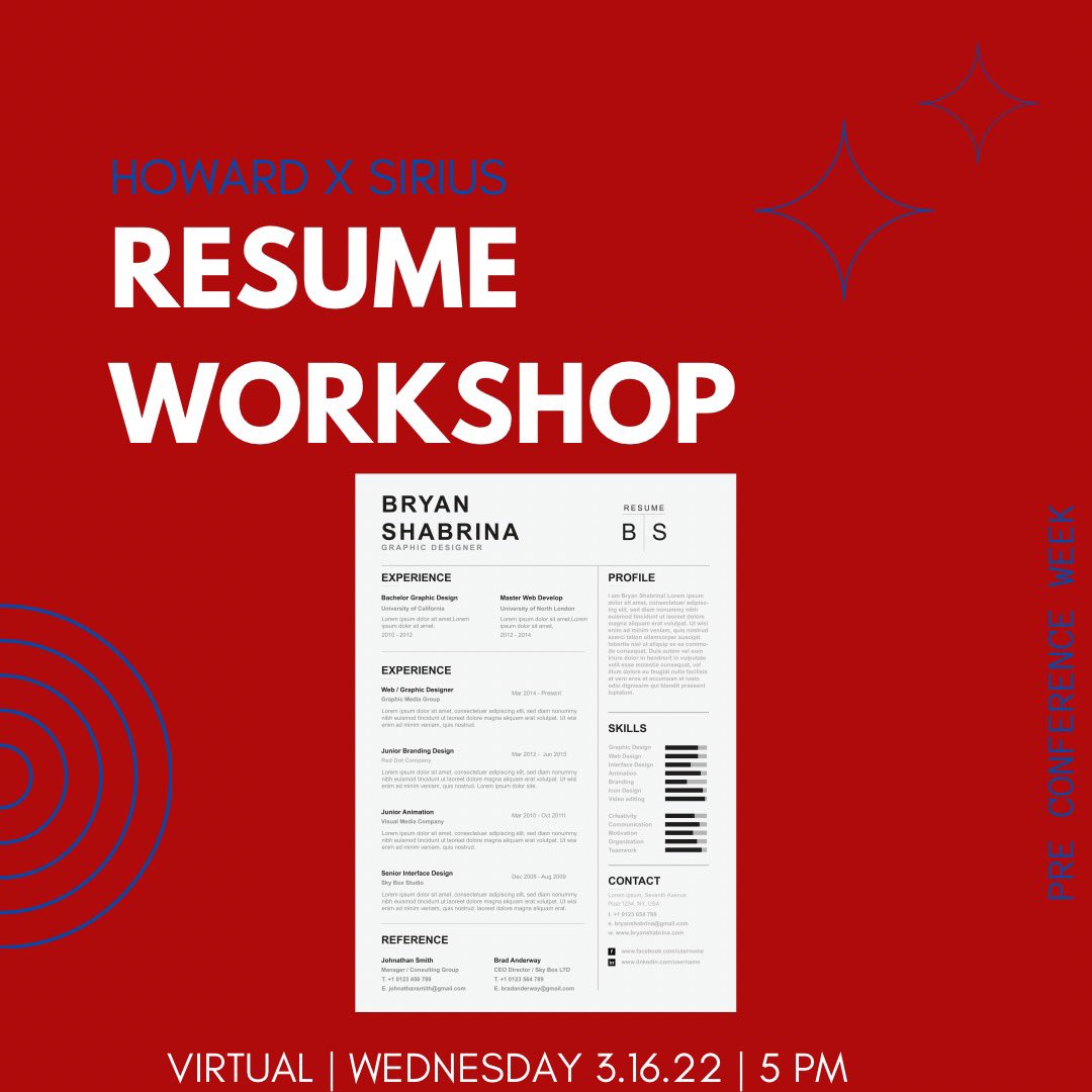 Day 3 of Pre-Conference week will include a virtual resume workshop with Sirius XM! This is an opportunity to get advice on your resume and ask any questions you have with the company.📄