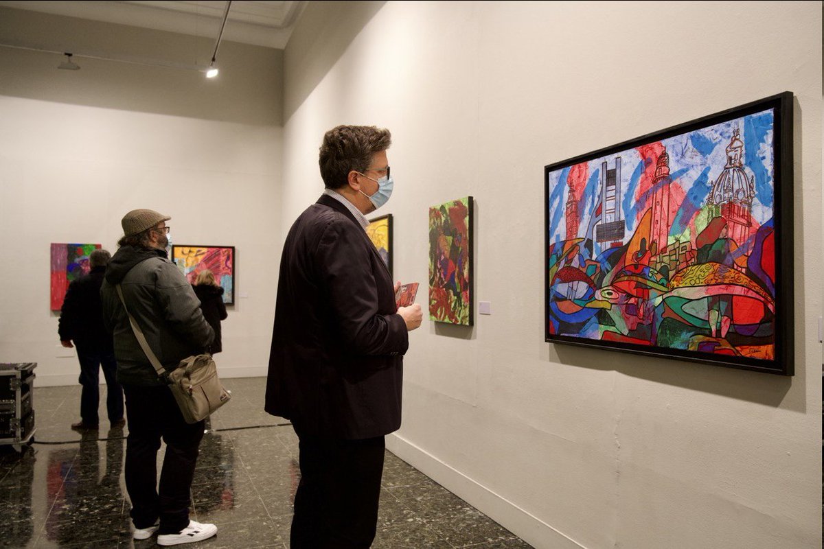 mareatlantica's tweet photo. 🎨 Xa pode verse no Pazo de #MaríaPita a última mostra da pintora galega #Novais: 'Tempos', que recolle os seus traballos desde 2018 e que están moi pegadas ao mundo actual, co seu impresionante uso da cor.

Tedes ata o 8 de maio para non perdela. https://t.co/oh0xF2Q1Vd