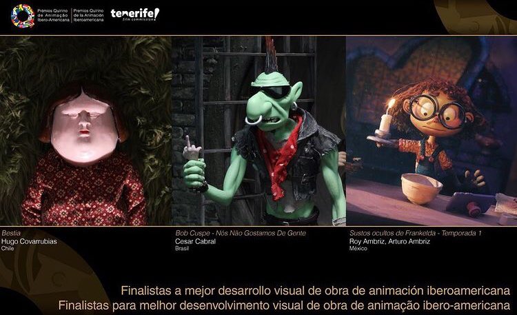 ChileanAnima's tweet photo. Three Chilean projects have been finalists in six categories in the 5th edition of the Quirino Awards for Ibero-American Animation.
Congratulations to all the filmmakers!
#PremiosQuirino2022 @PremiosQuirino #chileananimation #quirinoawards #animacioniberoamericana https://t.co/qj9184NTrG
