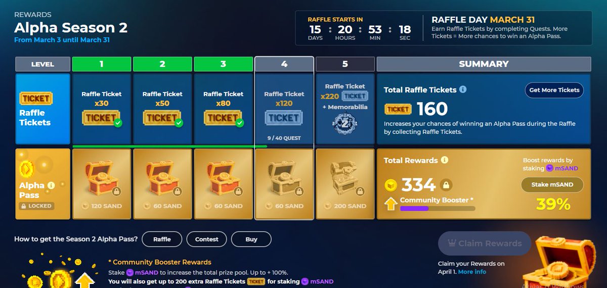mekatica's tweet photo. @TheSandboxGame I just participated in the daily #SandboxAlphaS2Contest for a chance to earn up to 1,000 $SAND! Starting March 14 -  Show your Raffle Tickets. Check out my screenshot below! 👇 #SandboxAlphaS2 https://t.co/jv6hPf6vAA