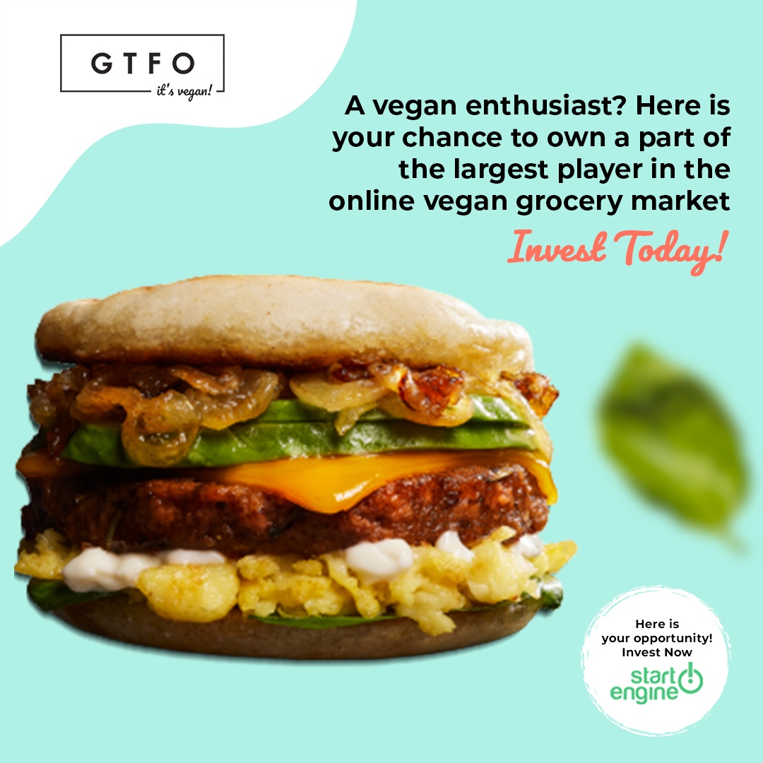 The largest online vegan grocery player-GTFO It’s Vegan strives to be the ultimate vegan destination.

Invest in a brand pioneering the ‘New Age Vegan’ movement!

Join our Crowdfunding Effort at startengine.com/gtfo-its-vegan! 💚

#gtfoitsvegan #startengine #equity #veganfood