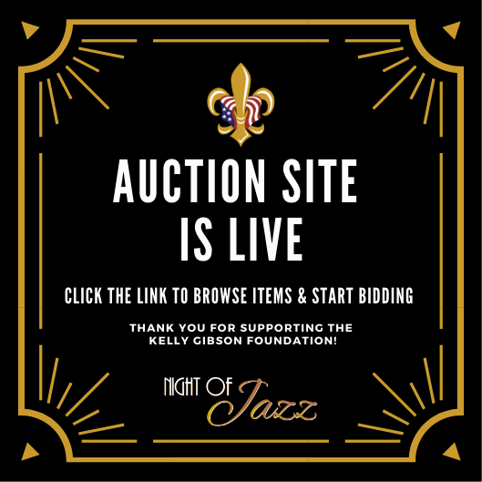 KGFoundation's tweet photo. Friends and Supporters of the Kelly Gibson Foundation, our 13th Annual Night of Jazz Auction site is now LIVE! You can bid on over 100 items by clicking on the link: https://t.co/vtEySW9N53

Thank you for your support!

Kelly Gibson https://t.co/c8YnVFIJtr
