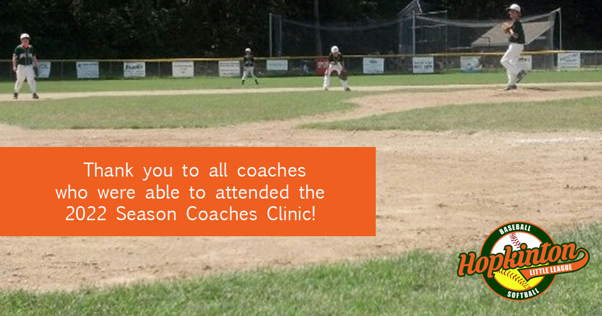 We were able to have our “HLL Coaches Clinic” this past Sunday for the first time in a few years. We were happy to have 30+ coaches in attendance! Thanks to all who came and a big shout out to Hopkinton HS Coaches: Simoes, Murry and Collins for putting this event on for us.