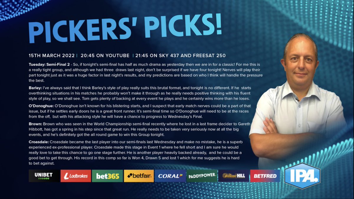 PickersPicks's tweet photo. What a tough group tonight! It’s been very tough to call tonight so who are your picks??? Here are mine 🤯
@IPAPool @tv_sporty @GaryWiltshire16 https://t.co/x3HILu6EfH