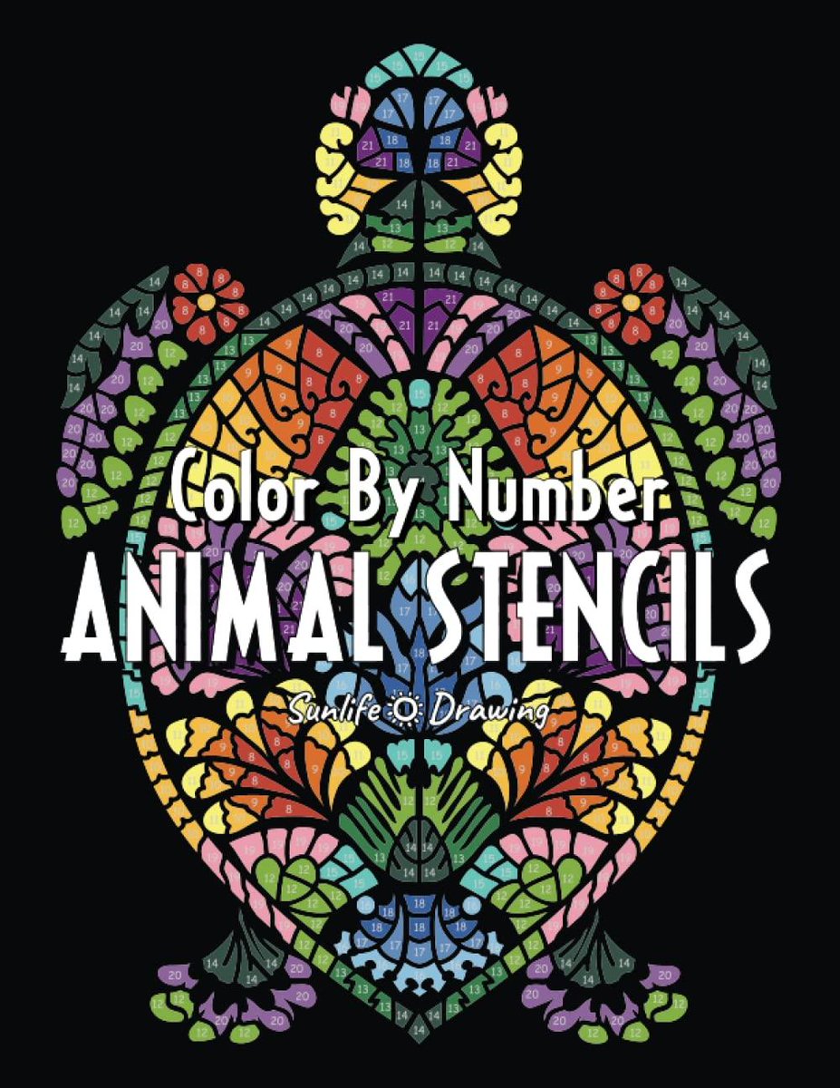 best-books-animal-stencils-color-by-number-activity-coloring-book-for