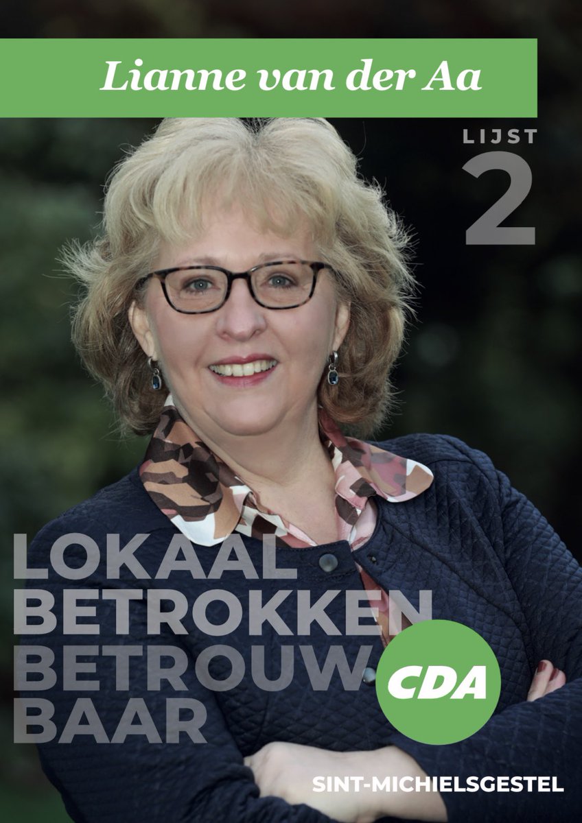 CDA_Gestel's tweet photo. Kies Lokaal.
Kies Betrokken.
Kies Betrouwbaar.
Kies @LiannevanderAa 
(of 1 van onze andere 49 toppers) https://t.co/nBIFl1MCzD