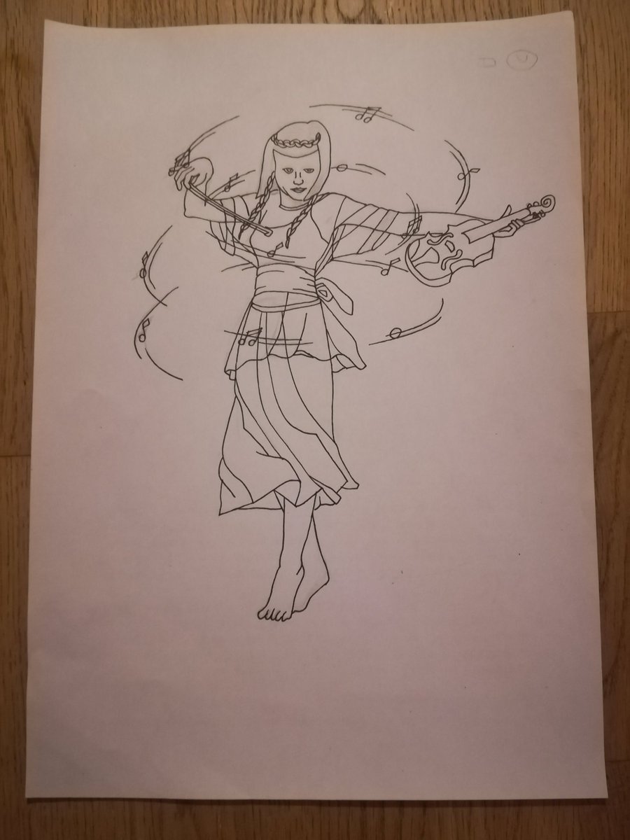 Vorskizze zu einem dnd Charakter von mir. Ich spiele eine halblingsbardin.

Urlaub macht kreativ 😁