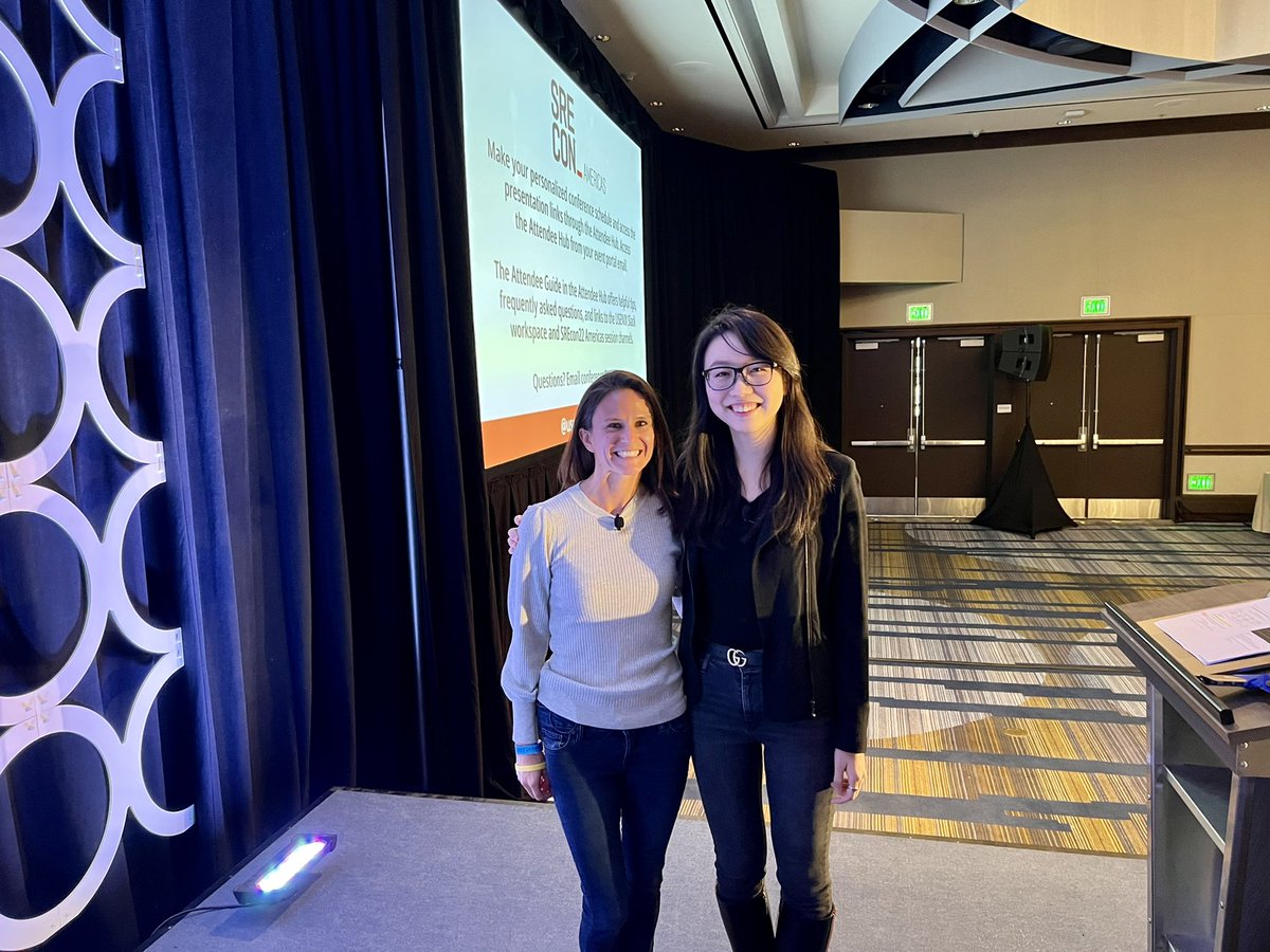 etoilezhhjd's tweet image. Had such a blast presenting with @mindz02 at #SREcon #SREcon22. Favourite moment was 1) when the audience raised their phones to record nearly every slide towards the end, 2)seeing the @blamelesshq team in the audience. Excited to see our framework applied at your org!