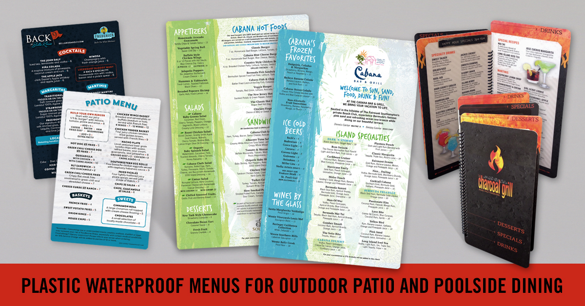 mastersofmenus's tweet image. GEAR UP FOR SPRING + SUMMER DINING
We can design and produce a wide variety of durable, waterproof menus, menu covers and holders, and other accessories for your outdoor dining venues.
READ MORE: createsend.com/t/r-D87B14AB48…