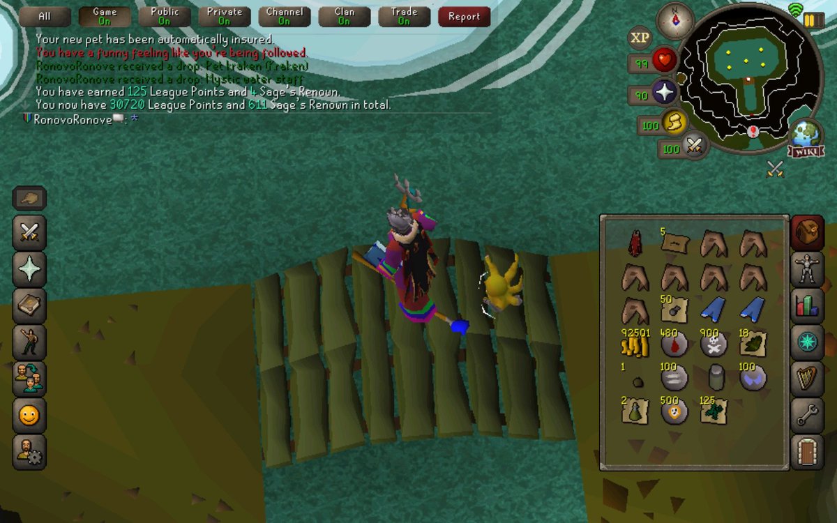 RonovoR's tweet photo. First pet ever too!!! Today is my good luck day it seems. Jar of Dort too for 125 more points on stream tonight. ;) Going live at 5 PM CST #OSRS #ShatteredRelics https://t.co/pNOOnyIz4h