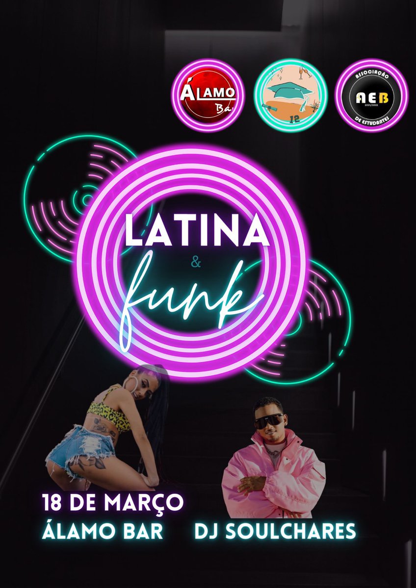 ae_aeb_'s tweet photo. Uma noite cheia de reggaeton e funk? 🔞😝
A tua AE, em conjunto com a comissão B, tem preparada para ti a MELHOR noite no álamo Bar, sexta-feira dia 18! 💛🖤 https://t.co/bndMfkznF3