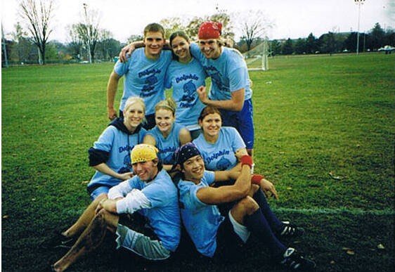 MSUPamelaJ's tweet photo. Throwing it back for #GiveGreenDay to our intramural football days. Presenting the 2003 league champs! Since most of this crew is from #Detroit, if we continue our winning tradition, lets support @cmsdetroit09! #GGDPhoto @trexsparty #Pammertime #Shake&Bake #AsianSensation #Trek https://t.co/N15hk2ttjE