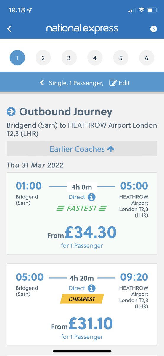 willingaway's tweet photo. I will never understand how @nationalexpress can justify charging someone 70 PERCENT more for a ticket when they’re getting on the SAME BUS at a LATER stop. 🤯 https://t.co/7R7ETajW7K