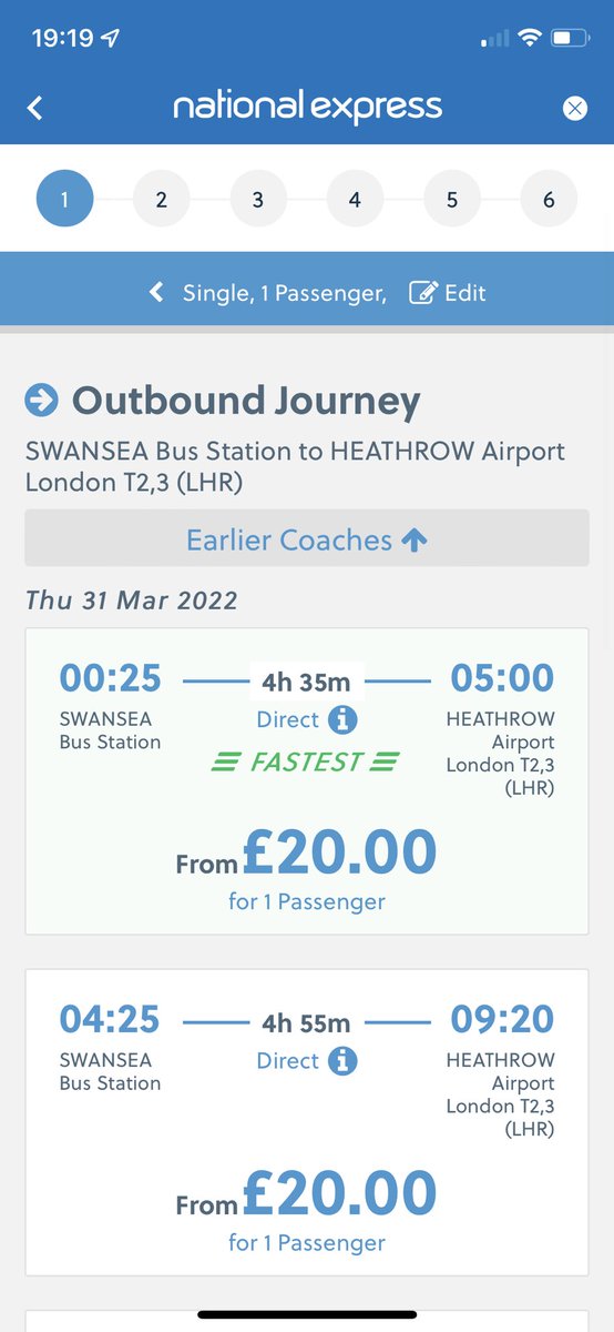 willingaway's tweet photo. I will never understand how @nationalexpress can justify charging someone 70 PERCENT more for a ticket when they’re getting on the SAME BUS at a LATER stop. 🤯 https://t.co/7R7ETajW7K