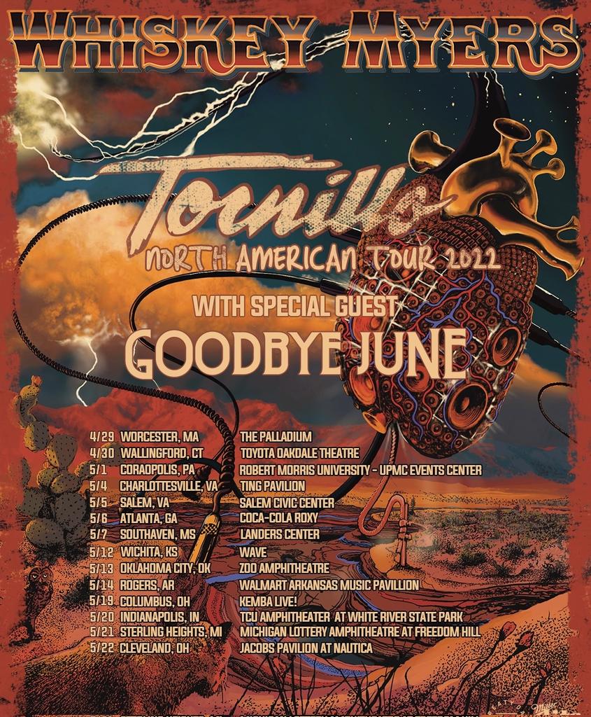EaracheRecords's tweet photo. Goodbye June hit the road next month with Whiskey Myers
#goodbyejune #seewherethenightgoes #threechords #earacherecords #whiskeymyers #ustour https://t.co/S2sazEs9Fu