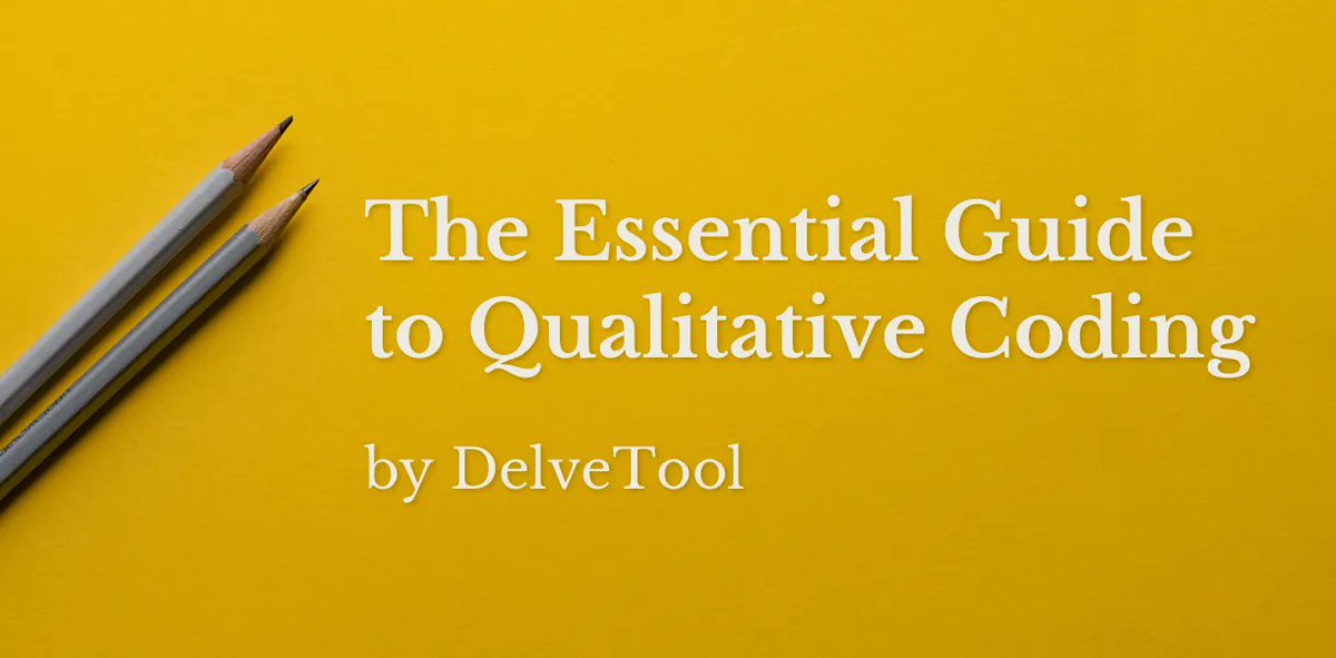 delvetool's tweet image. By qualitatively coding your data, it makes your analysis more systematic and rigorous. It also provides transparency and reflexivity to both yourself and others. 

See The Essential Guide to Coding Qualitative Data
delvetool.com/guide/