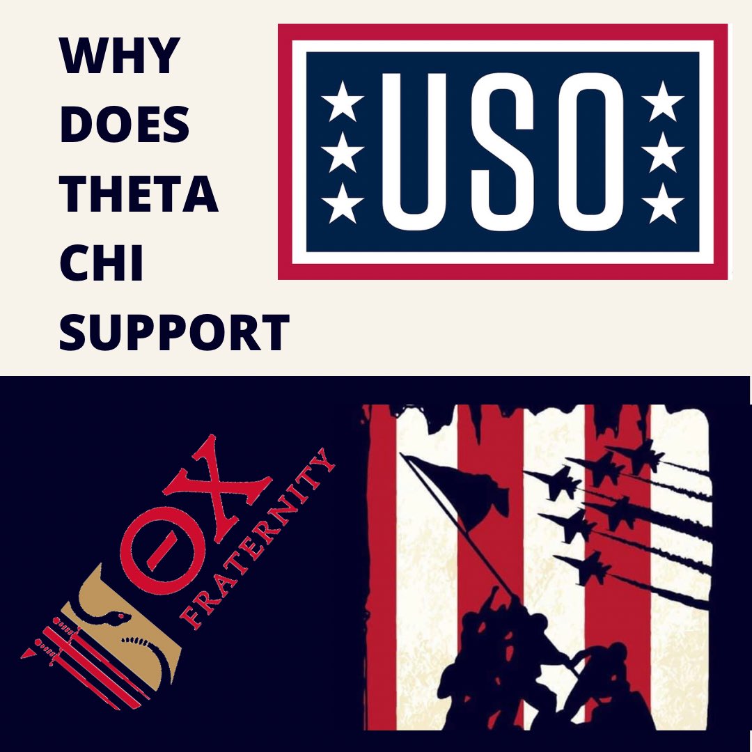 The United Service Organization is the leading non profit that helps benefit active duty service members and military families.
Our brothers are excited to help support this organization during our week long philanthropy fundraiser starting this Monday (G.I. Theta Chi)🇺🇸