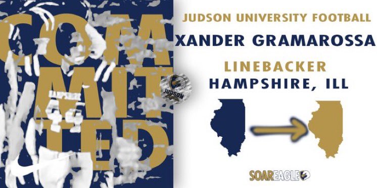 XanderGramaros2's tweet photo. Blessed to announce my commitment to @JudsonUfootball !!! @CoachJenisch @KyleJenkins57 @CoachPapJudsonU @whippurfb https://t.co/N2xRZnQ3Jr