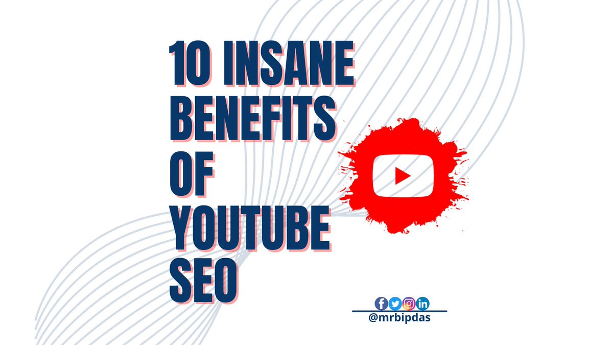 mrbipdas's tweet photo. 10 Insane Benefits of Using YouTube SEO

FULL LINK: https://t.co/6ueqdrmB4y

Follow on @mrbipdas 

#socialmediamarketing #DigitalMarketing #YouTubeVideo #SEO #contentmarketing #mrbipdas #PROMOTION https://t.co/OsO9SBpqKX