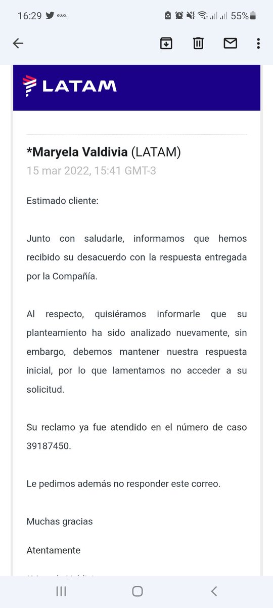Pam_ev's tweet photo. @VictorG88482299 @LATAM_CHI me paso lo mismo, 5 meses una respuesta y después dicen "se vencio el plazo", eso fue por parte de UDS!!!! no mío, sin vergüenzas, 7  pasajes perdidos!!! #ladrones https://t.co/pk8Wz2jx0x