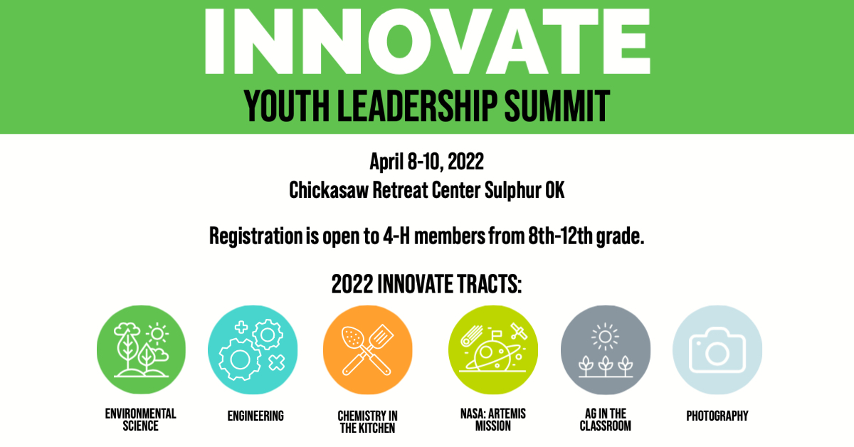 We're excited to host our third Innovate Youth Leadership Summit!
4h.okstate.edu/events/4-h-you…