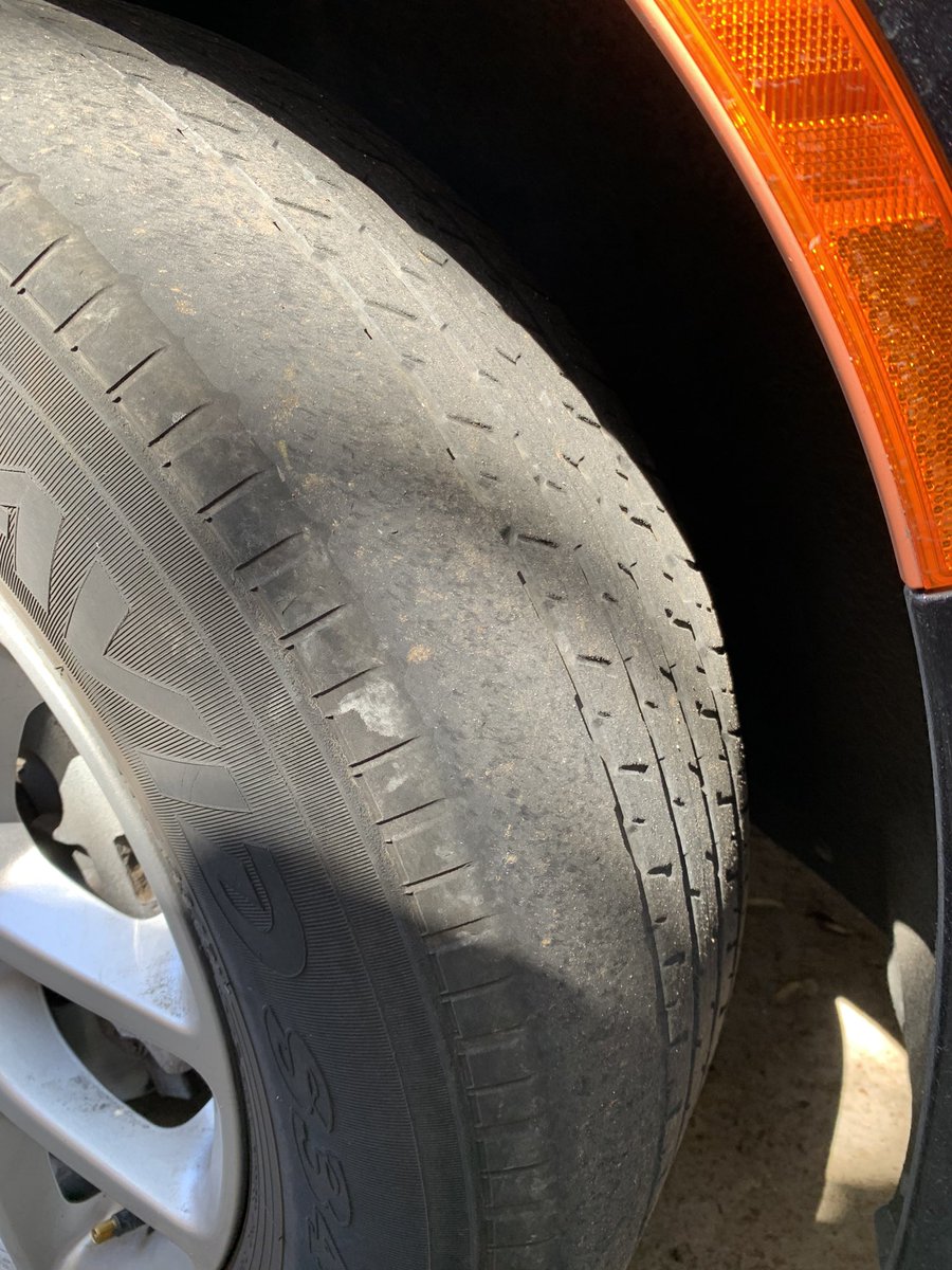 brucehaupt's tweet photo. .@Enterprise, you rented us a minivan with no treads on its front tires. This is NOT safe for me, my wife, and 3 small kids. Your office says no replacements available. Please fix this ASAP. #deathmobile https://t.co/T4KDCxg4a9