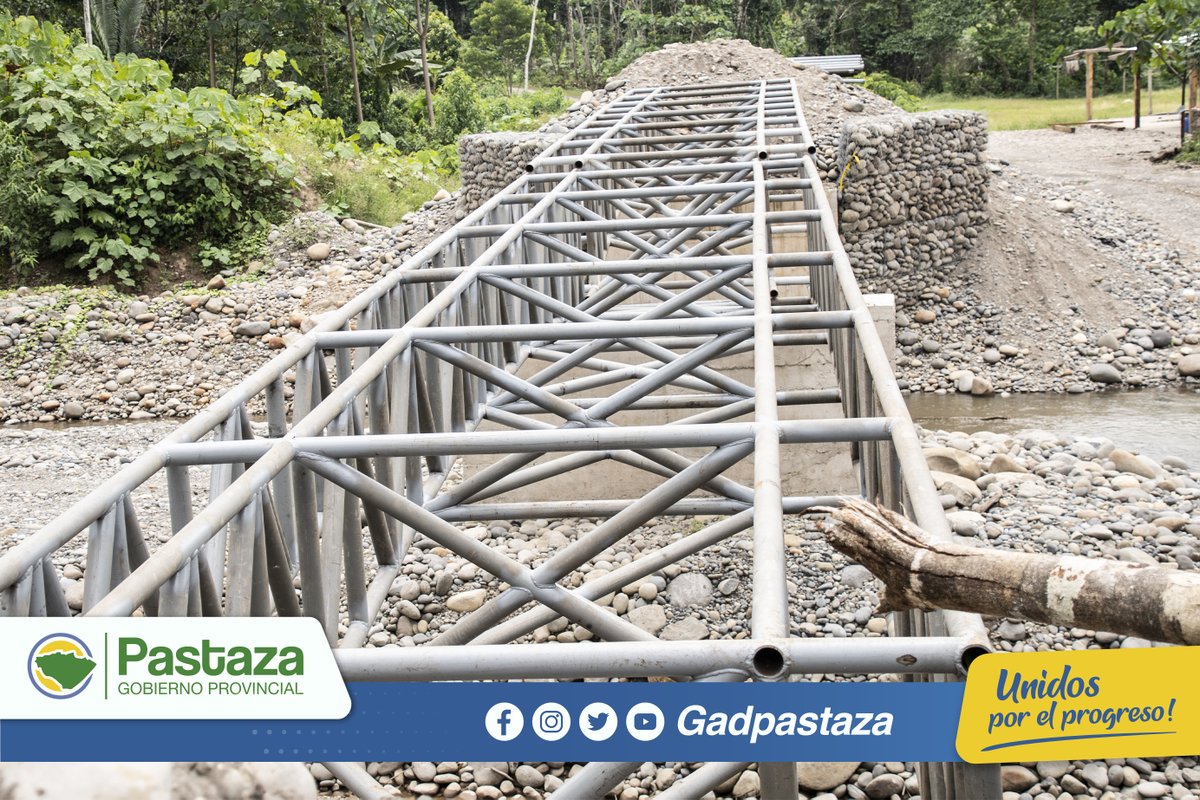 GadPastaza's tweet photo. ¡Más puentes para Pastaza!

Con la finalidad de mejorar la infraestructura vial y dar un impulso al sector productivo y turístico de la parroquia Simón Bolívar, la Prefectura de Pastaza construye dos puentes carrozables sobre los ríos Washintsa y Tintikiam, (1/2) https://t.co/7JiMi84ls5