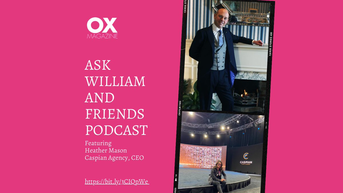caspianagency's tweet photo. William of 'Ask William and Friends' describes Heather as an events industry rock star, degree course lecturer &amp; a global public speaking powerhouse.
Listen to the podcast which launched for #IWD2022 month. https://t.co/DfVQW24VDH 

#askwilliamandfriends #podcast  #BreaktheBias https://t.co/PyyqEFv2NU