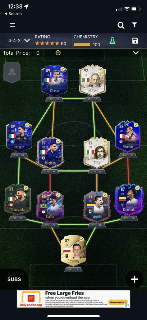 Michaelflamingo's tweet photo. @InceptionXx Team I’ve been using, so much fun , 4231 in game Nkunku Jorginho 4231.  scores so many goals https://t.co/omIYCx34kb