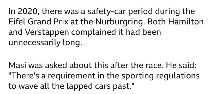 Masi knew exactly what the correct application of the regs were. The regs did not need clarification.  #ReleaseTheFIAreport #F1 #F1xed #VoidLap58 #FIA <a href="/fia/">FIA</a>