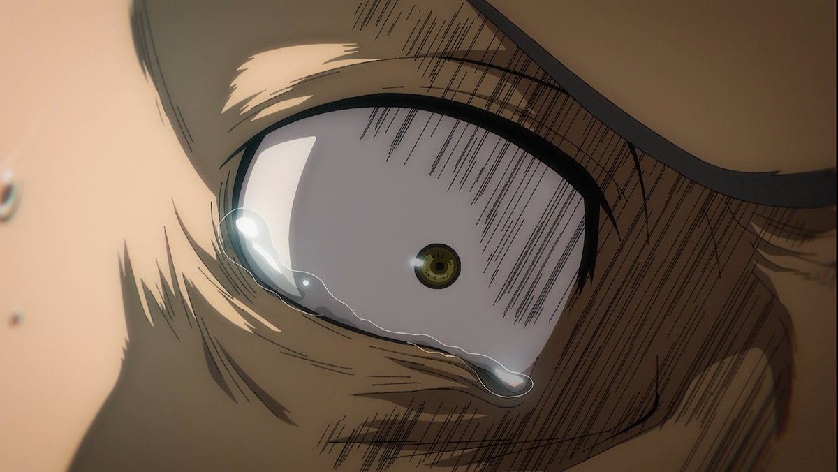 BeastGrice's tweet photo. The reason why Bertholdt's line was used is more than just to say you have to fight-- it's to show how they literally became just like the warriors. The people calling Connie and Armin hypocrites don't understand the point the show is trying to make. https://t.co/tmgJDYgtyU