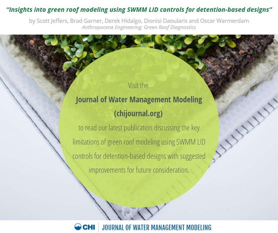 PCSWMM's tweet photo. Visit the Journal of Water Management Modeling (https://t.co/45vrd8t2ah) to learn about the limitations of green roof modeling using SWMM LID controls in our latest publication. #pcswmm https://t.co/OQn3yWNUwY