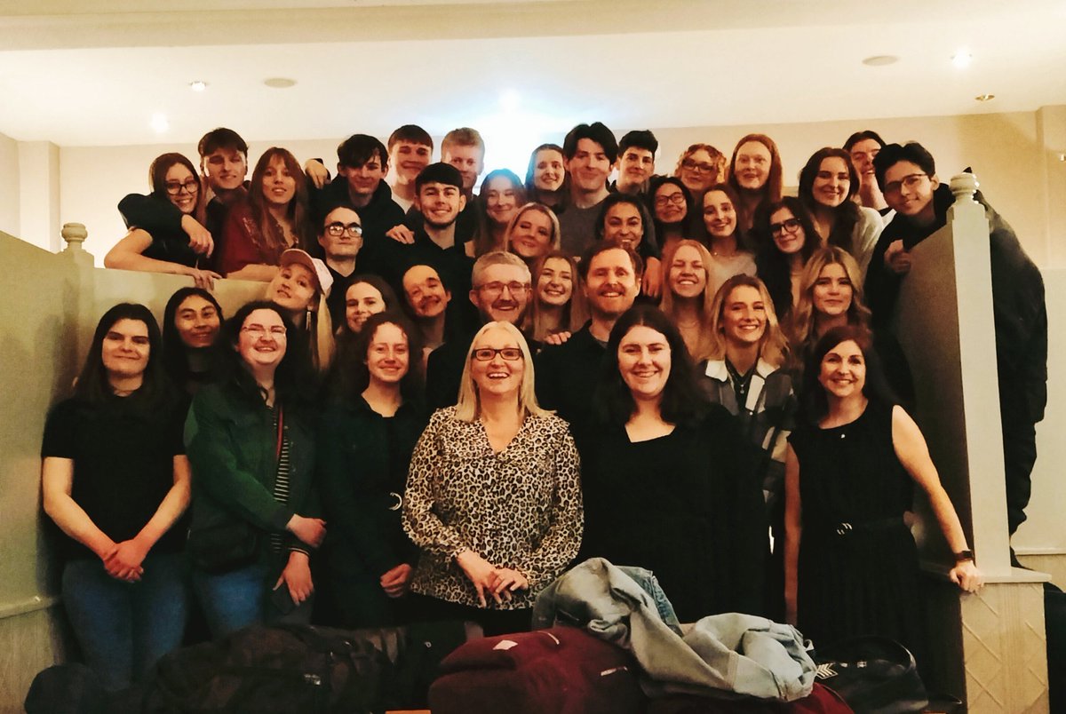 MusicCHS's tweet photo. In the middle of the post-show excitement of #CompanyCHS I forgot to share our traditional picture of the performers and crew members in Yr13 who are leaving us this year. Here they are at our after-party. Super proud of you all 🙌 https://t.co/5VS7nl0fgY