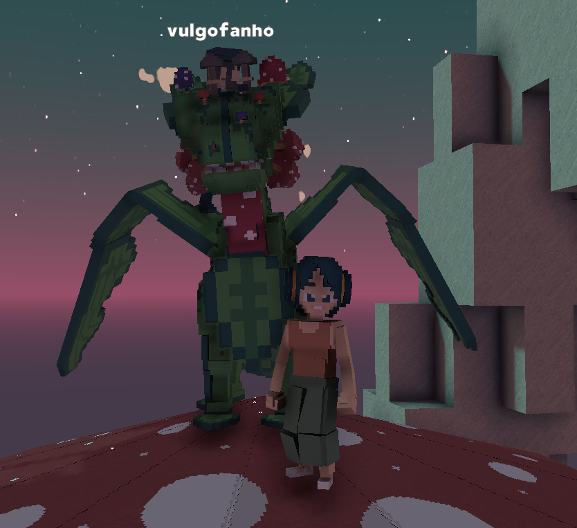 Susannerasa's tweet photo. @TheSandboxGame I just participated in the daily #SandboxAlphaS2Contest for a chance to earn up to 1,000 $SAND! Starting March 15 - Selfie with the mushroom dragon. Check out my screenshot below! 👇 #SandboxAlphaS2 https://t.co/eBoTAHiklB