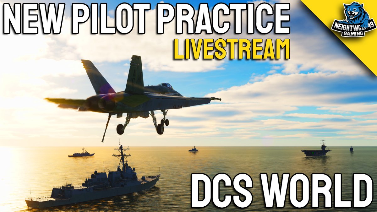 NWolf49's tweet photo. https://t.co/PfKdpPAwEk

Timestamps added to last night's #livestream if interested. #dcsworld #Hornet #newpilot #flightsim #fa18 #milsim #combatpilot #simulation #carrieroperation https://t.co/JTCFyjh0Lw