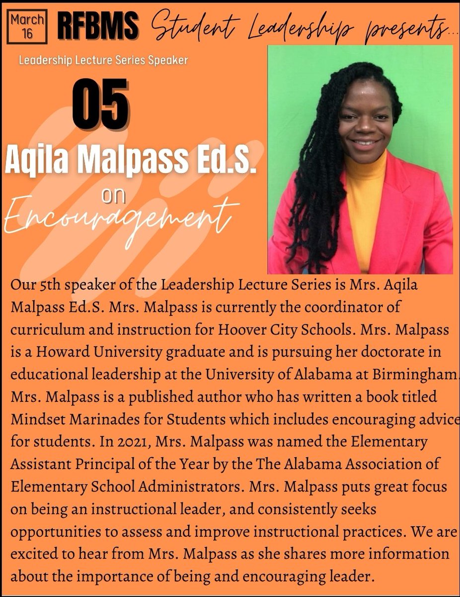 StayUpWithJones's tweet photo. Great things happen @RFBumpus! Our next speaker is Mrs. Aqila Malpass Ed.S. We are excited to learn from Mrs. Malpass as she talks about the importance of being an encouraging leader. @TeachOnPurpose https://t.co/KzKiv9BJ3P