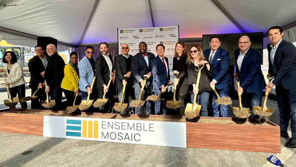 NavyYardPhila's tweet photo. @EnsembleRES/@BrokerageMosaic and @OxfordPropGroup have broken ground on 1201 Normandy Place, a speculative 137k SF R&amp;D lab building at the Navy Yard. Read more on the Yard BLOG: https://t.co/CpvyQNR7fK

#lifesciences #cellandgenetherapy #forlease #cre #realestate #celliconvalley https://t.co/j6OVx0RPly