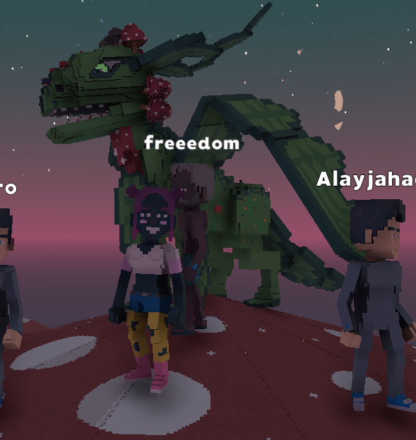 GlassHanifa's tweet photo. @TheSandboxGame I just participated in the daily #SandboxAlphaS2Contest for a chance to earn up to 1,000 $SAND! Starting March 15 - Selfie with the mushroom dragon. Check out my screenshot below! 👇 #SandboxAlphaS2 https://t.co/a2sVmVK7lI