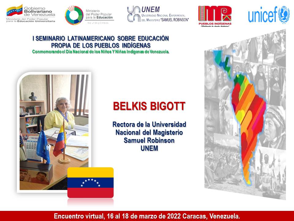 SomosUnem's tweet photo. #HeyEsContigo📢 En el marco de la semana de los niños y niñas Indígenas, te invitamos a participar mañana las 9 por Video-Conferencia en el Seminario Lationamericano Sobre Educación Propia de los Pueblos Indígenas.
¡Te esperamos!
#SomosUnem
#LealesAlaPatria
@NicolasMaduro https://t.co/ED77G2Te4t