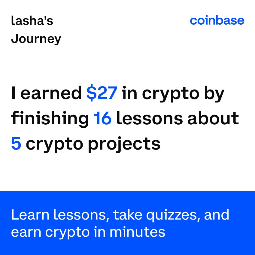 I've earned $27 so far by learning about crypto on @Coinbase. See how much you can earn at: coinbase.com/earn?utm_campa…